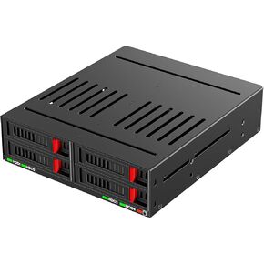 6 Bay Sas/Sata HDD & SSD Hot Swap Cage, 6 Bay Hard Drive Dock for 5.25" Enclosure, 6 Bay Hard Drive Station with Colling Fans