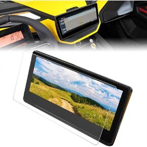 KEMIMOTO Screen Protector Compatible with Can-Am Maverick R 2024+ / Ski-Doo 2023+ Color Touch Screen, Touch Screen High Aluminosilicate Glass Protective Film, 10.5" × 4.9“