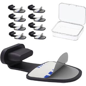 Anti-Lost Dust Plugs 8 Pcs for iPhone Silicone Detachable Adhesive Dust-Free Foam Cleaning Swab Sticks Anti Dust Plug Cover Compatible with iPhone 14,13,12,11 & AirPods Black