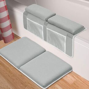 Kneeler Pad Elbow Support, Baby Bath Kneeler with Elbow Rest Set for Large Bathtub with Toy Organizer, Baby Bath Kneeler in Saudi Arabia