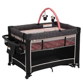 Disney Baby Classic Minnie Mouse 2-in-1 Play Yard with Rocking Bassinet, Minnie Charm