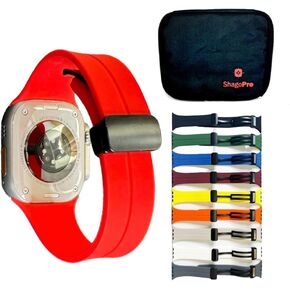 10 Pack Bands with Storage Case. Magnetic Silicone Sport Band - Compatible with Apple Watch Ultra 2/Ultra Band 49mm 45mm 44mm 42mm for Men Women, Breathable Soft Waterproof Strap for iWatch Ultra 2, iWatch Ultra Series SE 9/8/7/6/5/4.Compatible with Apple
