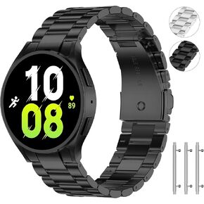 iiteeology No Gap Metal Band for Samsung Galaxy Watch 6 Classic Band 43mm 47mm/Galaxy Watch 6 Band 40mm 44mm/Galaxy Watch 5 Pro Band, 20mm Business Solid Stainless Steel Band for Men Women