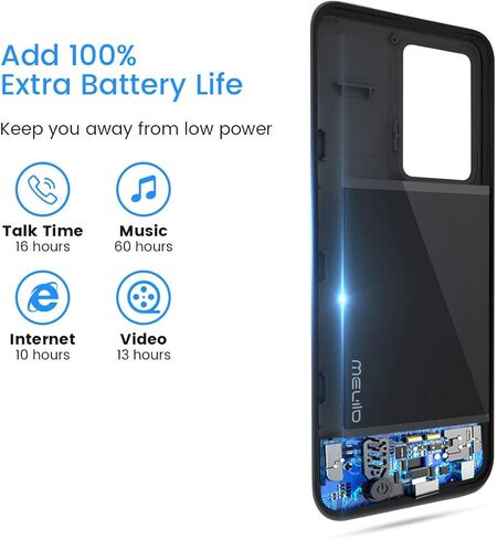 Galaxy S20 Plus Battery Case, 6000mAh Rechargeable Battery Charging Case for Samsung Galaxy S20+ Plus 5G External Backup Battery Power Bank Charger Case Support Kickstand,Extended Your Battery Life in Kuwait