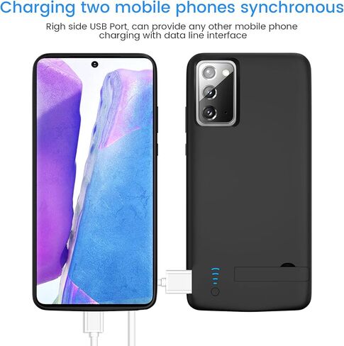 Galaxy S20 Plus Battery Case, 6000mAh Rechargeable Battery Charging Case for Samsung Galaxy S20+ Plus 5G External Backup Battery Power Bank Charger Case Support Kickstand,Extended Your Battery Life in Kuwait