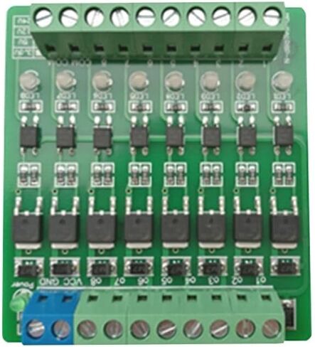 DONGKER 8-Channel PLC Amplifier Circuit Board,DC 3.3V/DC 5V Optocoupler Isolated Module PLC NPN Signal Converter in Saudi Arabia