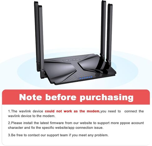 AX3000 WiFi Router, WAVLINK Dual Band Internet Router, Support Mesh, Parental Control, MU-MIMO, WPA3, IPV6, Wireless Routers Speed (Up to 5.4 Gbps) | 1500 sq. ft. Coverage in Saudi Arabia