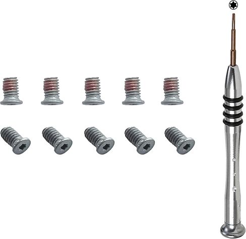 Replacement 10 Pcs M2.5 * 4.0 Torx T5 Bottom Cover Case Screws + T5 Screwdriver for Dell XPS 17 9700 9710 9720 9730 Precision 17 5750 5760 5770 5780 (Gray) in Saudi Arabia