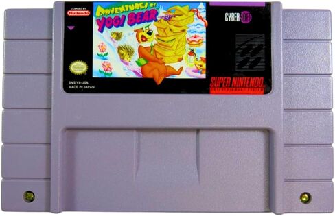 Adventures of Yogi Bear Action 16 Bit NTSC Big Gray Game Card For USA Version SNES Video Game Consoles in Saudi Arabia