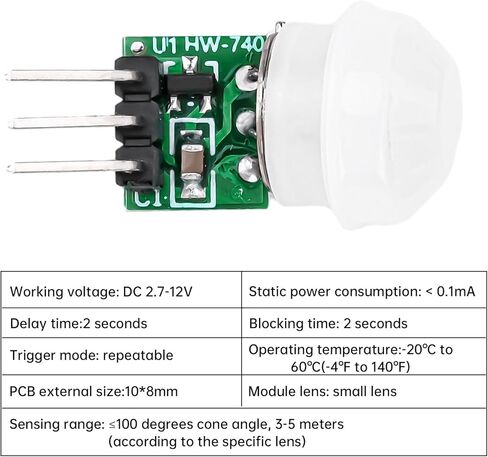 8 قطعة AM312 Mini PIR الأشعة تحت الحمراء الإنسان الاستشعار HC-SR312 الأشعة تحت الحمراء كاشف وحدة 2.7 فولت إلى 12 فولت تيار مستمر in Kuwait