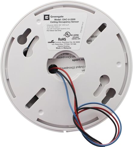 Greengate OAC-U-2000 Microset Ultrasonic Low Voltage Ceiling Sensor, White in Saudi Arabia