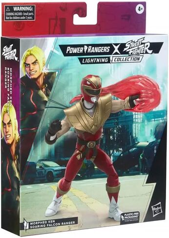 Hasbro Power Rangers x Street Fighter Lightning Collection Figurine Morphed Ken Soaring Falcon Ranger 15 cm in Saudi Arabia
