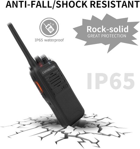Long Range Digital & Analog Two Way Radios - CONNECOM Business Rechargeable 4W High Power Walkie Talkies Suitable for Commercial, Construction, Warehouse Worker, Industrial Factory GD100 2 Pack in Saudi Arabia