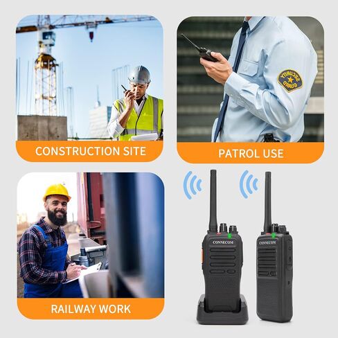 Long Range Digital & Analog Two Way Radios - CONNECOM Business Rechargeable 4W High Power Walkie Talkies Suitable for Commercial, Construction, Warehouse Worker, Industrial Factory GD100 2 Pack in Saudi Arabia