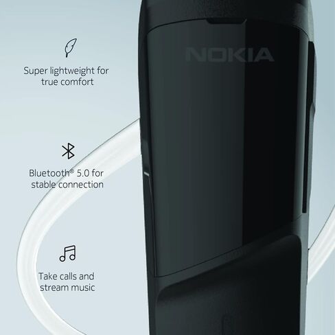 Nokia Clarity Solo Bud+ SB-501 - سماعة رأس بلوتوث لاسلكية بميكروفون مزدوج داخل الأذن - تصميم مقاوم للماء IPX4، وقت تشغيل لمدة 6 ساعات، إلغاء الضوضاء البيئية مع التقاط صوتي واضح in Kuwait