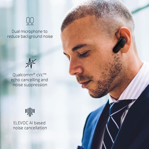 Nokia Clarity Solo Bud+ SB-501 - سماعة رأس بلوتوث لاسلكية بميكروفون مزدوج داخل الأذن - تصميم مقاوم للماء IPX4، وقت تشغيل لمدة 6 ساعات، إلغاء الضوضاء البيئية مع التقاط صوتي واضح in Kuwait