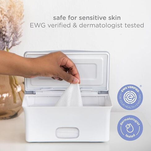 Ubbi Fragrance-Free Baby Wipes, 99% Water Based, Plant Based Wipes, Hypoallergenic for Sensitive Skin with Chamomile, Vitamin E & Aloe, EWG Verified, 1 Pack (72 Wipes Total) in Saudi Arabia