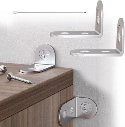 Furniture Anchors for Baby Proofing,Used for Wall Anchors for Furniture,Anti Tip Furniture Anchors Secure 600 lbs Bookcase Dresser to Wall,Durable and Safe Child Baby Proofing Kit (2 PACK) in Saudi Arabia