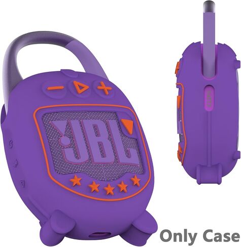 حافظة غطاء من السيليكون لمكبر صوت بلوتوث JBL Clip 5 Ultra Portable، ملحقات جلدية واقية لسماعات JBL Clip 5 Pro Sound Bluetooth Stand (جراب فقط) (أسود) in Kuwait