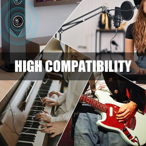 Gold Plated 1/4 to 3.5mm Adapter, 6.35mm (1/4 inch) Male to 3.5mm (1/8 inch) Female Stereo Audio Adapter for Aux Cable, Guitar Amplifier, Headphone - 3 Pack in Saudi Arabia