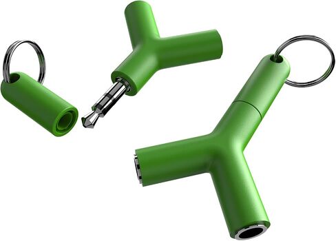 Headphone Audio Y-Splitter, 3.5mm Male to Dual 3.5mm Female Adapter for 2 Headphones/Earphones, Compatible with iPhone, iPad, MP3 (2pack-Green) in Saudi Arabia