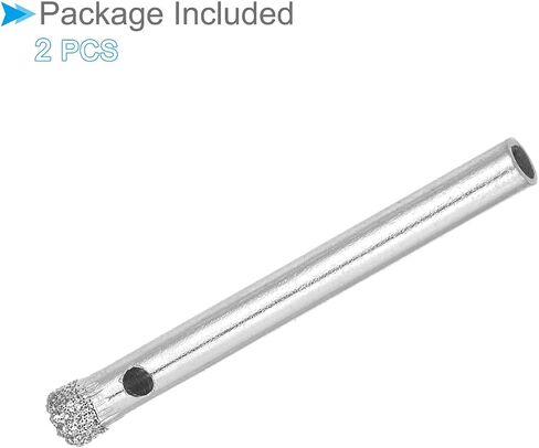 Diamond Hole Saws Drill Bits, 5mm / 3/16" Drilling Diameter, Serrated Nickel Plated Drill Bit - (Applications: for Glass Ceramic Tiles Marble Stone), 2-Pieces in Saudi Arabia