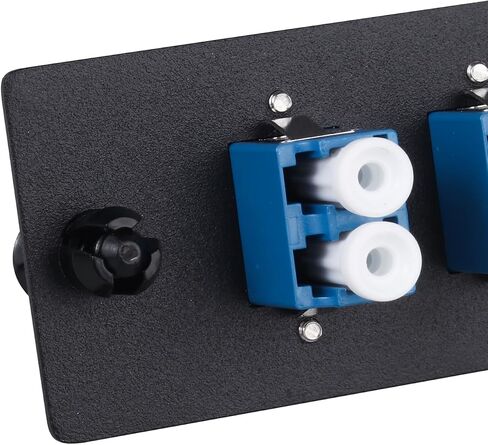 12 Fibers LC to LC Duplex Single Mode Fiber Patch Panel with 6 pcs LC/LC UPC Duplex Singlemode Fiber Optic Coupler Adapters Connector, 4pcs in Saudi Arabia