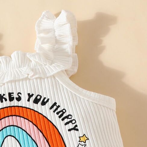 Newborn Girl Outfits Baby Girl Summer Clothes Ruffle Romper Pant with Headband Set Infant Bodysuits in Saudi Arabia