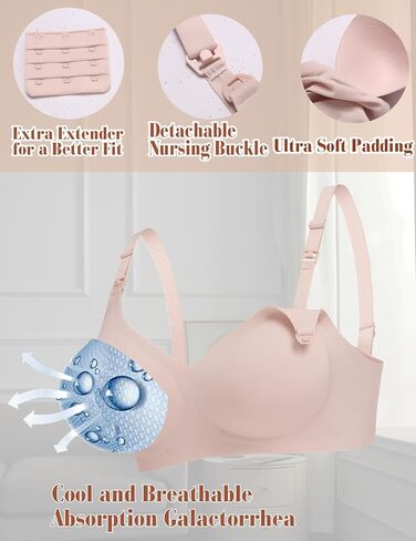 Avidlove Women's Seamless Bras Nursing Bras for Breastfeeding Tshirt Everyday Bra in Saudi Arabia