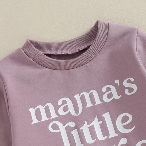 Infant Baby Girl Fall Winter Outfit Daddys Girl Long Pullover Sweatshirt Stretch Pant Toddler Sweatsuit Outfit in Saudi Arabia