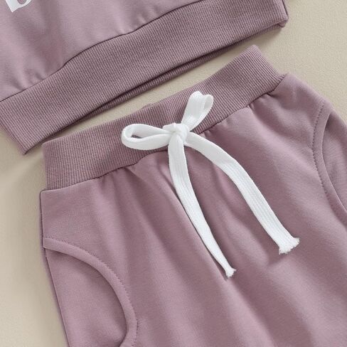 Infant Baby Girl Fall Winter Outfit Daddys Girl Long Pullover Sweatshirt Stretch Pant Toddler Sweatsuit Outfit in Saudi Arabia