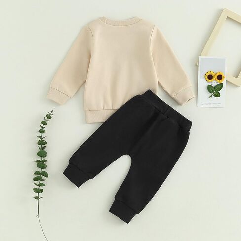 Infant Baby Girl Fall Winter Outfit Daddys Girl Long Pullover Sweatshirt Stretch Pant Toddler Sweatsuit Outfit in Kuwait