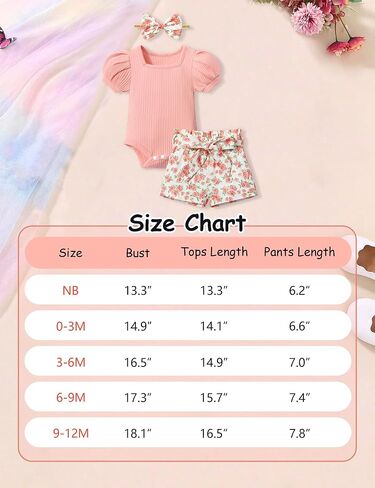 KANGKANG Baby Girl Clothes Short Sleeve Romper Top + Shorts + Bow Headband Infant Summer Outfits Set in Saudi Arabia
