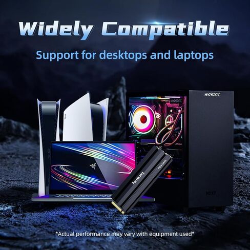 1 تيرابايت Gen5 NVMe M.2 SSD مع مبدد حراري - ما يصل إلى 11500 ميجابايت/ثانية PCIe 5.0 SSD TLC محرك أقراص SSD داخلي للألعاب للتخزين المباشر/تحرير الفيديو/التصميم S900Pro in Saudi Arabia