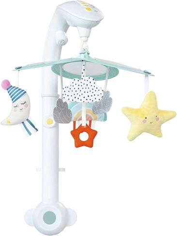 مهد الأطفال الصغير سويت دريمز ميني مون من تاف تويز مع موسيقى وأضواء هادئة. بما في ذلك جهاز عرض ضوء النجوم لمدة 30 دقيقة من الألحان الكلاسيكية المهدئة والألعاب الناعمة المعلقة وألعاب الحضانة للأطفال حديثي الولادة in Kuwait