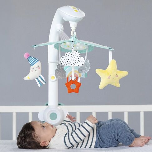 مهد الأطفال الصغير سويت دريمز ميني مون من تاف تويز مع موسيقى وأضواء هادئة. بما في ذلك جهاز عرض ضوء النجوم لمدة 30 دقيقة من الألحان الكلاسيكية المهدئة والألعاب الناعمة المعلقة وألعاب الحضانة للأطفال حديثي الولادة in Kuwait