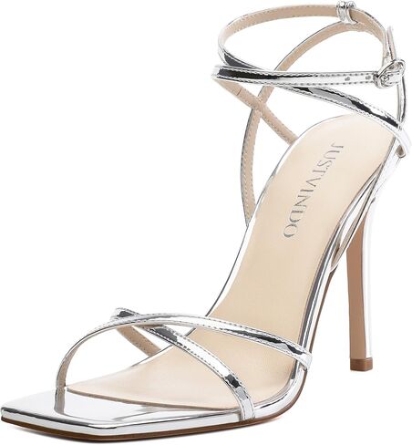 Strappy High Stiletto Heels, Ankle Strap Heeled Sandals for Women, Sexy Square Open Toe Heels for Wedding Party Dress in Saudi Arabia