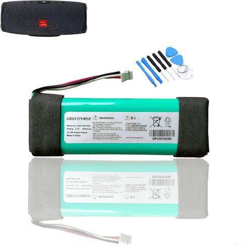 Replacement battery for JBL Charge 2 Charge Two II 2 Plus Charge 2+ Battery PN GSP1029102 MLP912995-2P Charge 2 Bluetooth Party Speaker （3.7V 6000mAh） Li-Polymer in Saudi Arabia