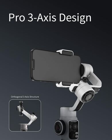 ZHIYUN Smooth 5S Combo with Built in Light - 3-Axis Gimbal with Smart Follow Gimbal Stabilizer for iPhone 14/13/12/11 Pro Max X and Android Phone - White in Saudi Arabia