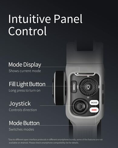 ZHIYUN Smooth 5S Combo with Built in Light - 3-Axis Gimbal with Smart Follow Gimbal Stabilizer for iPhone 14/13/12/11 Pro Max X and Android Phone - White in Saudi Arabia