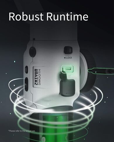 ZHIYUN Smooth 5S Combo with Built in Light - 3-Axis Gimbal with Smart Follow Gimbal Stabilizer for iPhone 14/13/12/11 Pro Max X and Android Phone - White in Saudi Arabia
