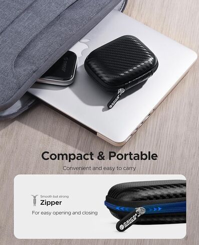 ORICO Portable Protection Case for External SSD Hard Drive, Travel Cable and Tiny Electronic Equipment, Water-resistant Storage Bag with EVA Material (M2PH03) in Saudi Arabia
