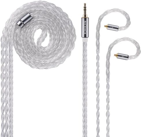 IcyMoon 16 Core OCC+Silver Plated OFC IEM Cable: MMCX/QDC/0.78mm 2Pin Earphone Cable for in Ear Monitor with 3.5/2.5/4.4mm Plug, for DB2, ZS10 Pro, ZST IEMs in Saudi Arabia