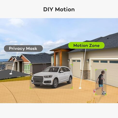 ONWOTE رؤية ليلية ذكية ملونة، نظام كاميرا أمان سلكي 4K NVR PoE، اكتشاف المركبات البشرية بالذكاء الاصطناعي، (4) 6 ميجابكسل 122 درجة زاوية واسعة كاميرات IP خارجية، 8 قنوات 8 ميجابكسل NVR 2 تيرابايت، مراقبة منزلية CCTV in Kuwait