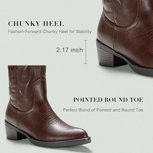 Vepose Women's 9810 Tall Cowboy Boots Knee High Cowgirl Boots for Women in Kuwait