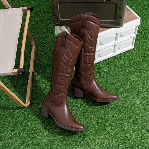 Vepose Women's 9810 Tall Cowboy Boots Knee High Cowgirl Boots for Women in Kuwait