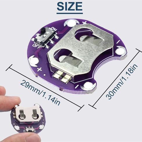 10PCS Lilypad Coin Cell Battery Holder CR2032 with Small Toggle Switches Battery Mount Module Without Battery for Arduino, with 24AWG Cable in Saudi Arabia