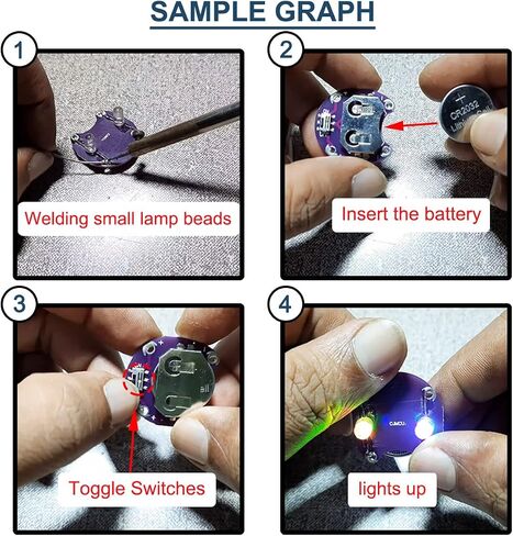 10PCS Lilypad Coin Cell Battery Holder CR2032 with Small Toggle Switches Battery Mount Module Without Battery for Arduino, with 24AWG Cable in Saudi Arabia