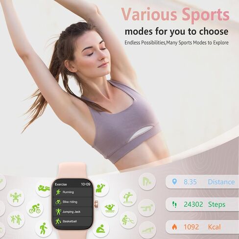 ASWEE Smart Watch (Answer/Dial Call),Fitness Tracker with 1.85" TFT Display,Multiple Sport Modes Smartwatch with Heart Rate Blood Oxygen and Sleep Monitor,IP68 Waterproof Smart Watches for Men Women in Saudi Arabia