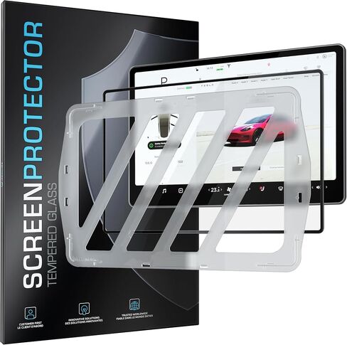 Inskin Screen Protector for Tesla Model X (2021-2024) and Model S (2021-2024) (17 inch) - Navigation Touchscreen Tempered Glass, UHD Clear, Auto-Align Installation, Anti-Fingerprint Plasma Coating in Saudi Arabia